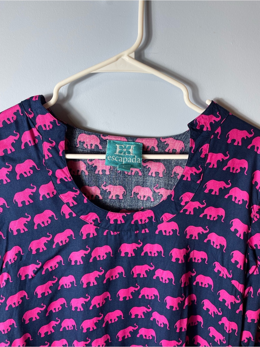 Escapada Pink Elephant Print Shift Dress - Picture 3 of 5